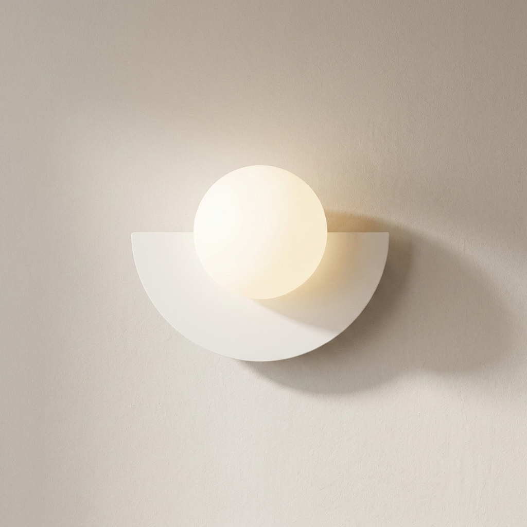 Wall Lamp Metal Half Moon LED Wall Sconce Modern Design