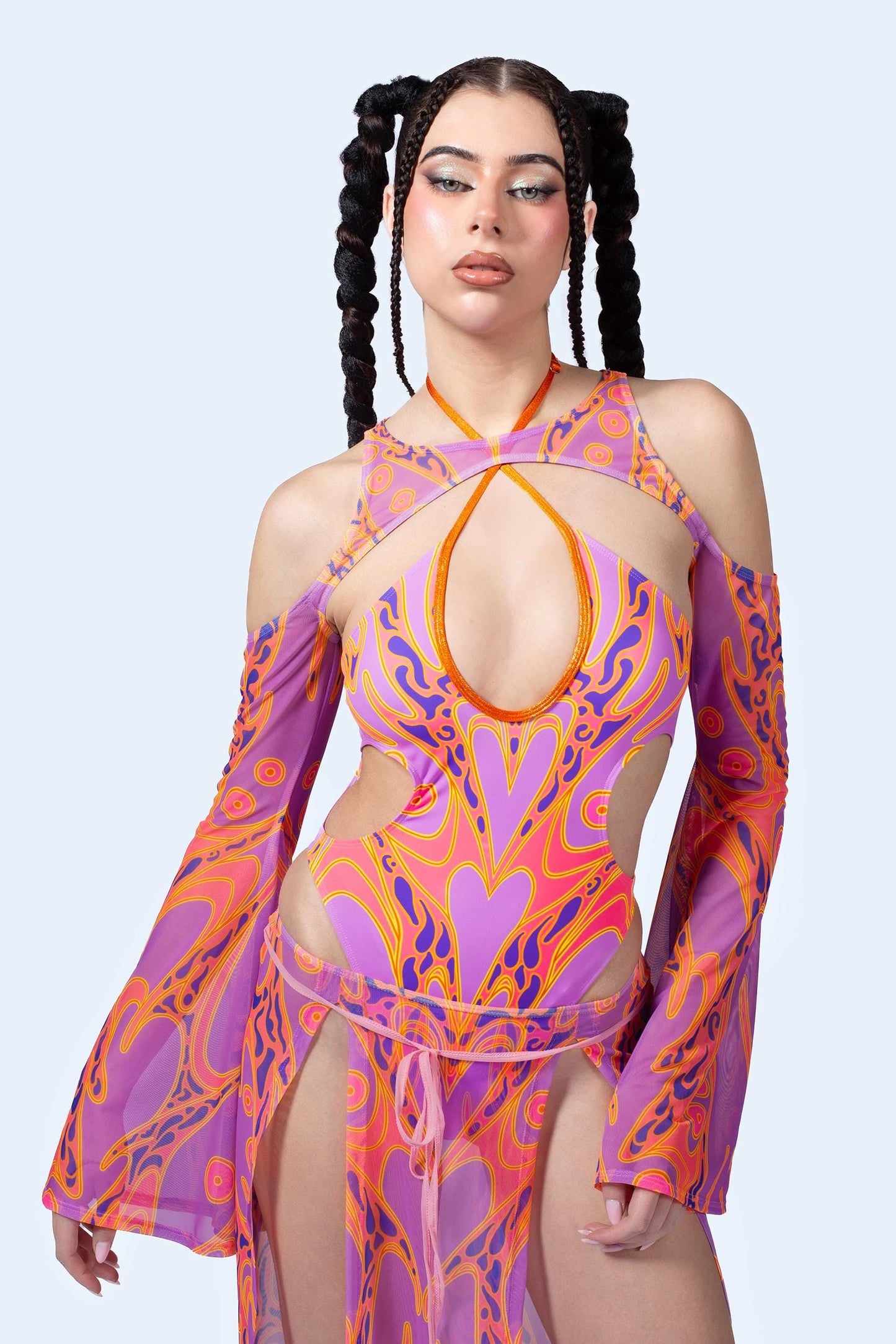 Temporary Escape Slit Mesh Skirt