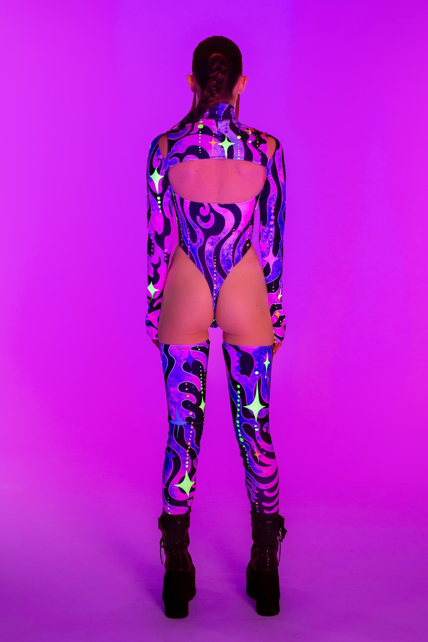 Vast Emptiness In Magenta Keyhole Bodysuit