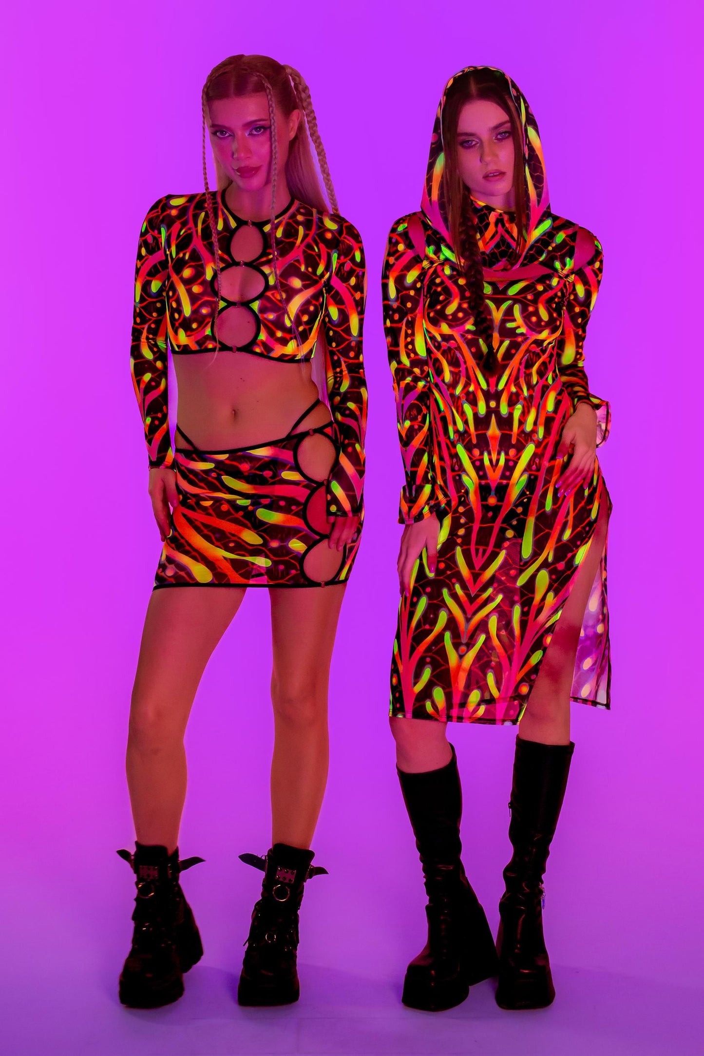 Given Form Mesh Hooded Dress
