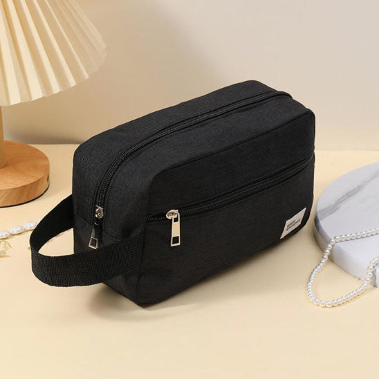 Hanging Toiletry Bag Large Capacity Waterproof Portable Travel Cosmetic Bag Gray for Men Women Bathroom Storage Organizer