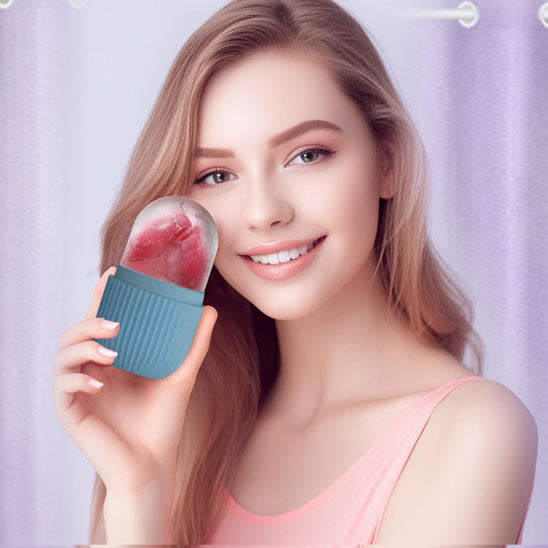 Silicone Ice Mold For Face Beauty Facial Ice Cube Mold Ice Roller For Face And Eye Icing Gua Sha Face Massage Skin Care Tool