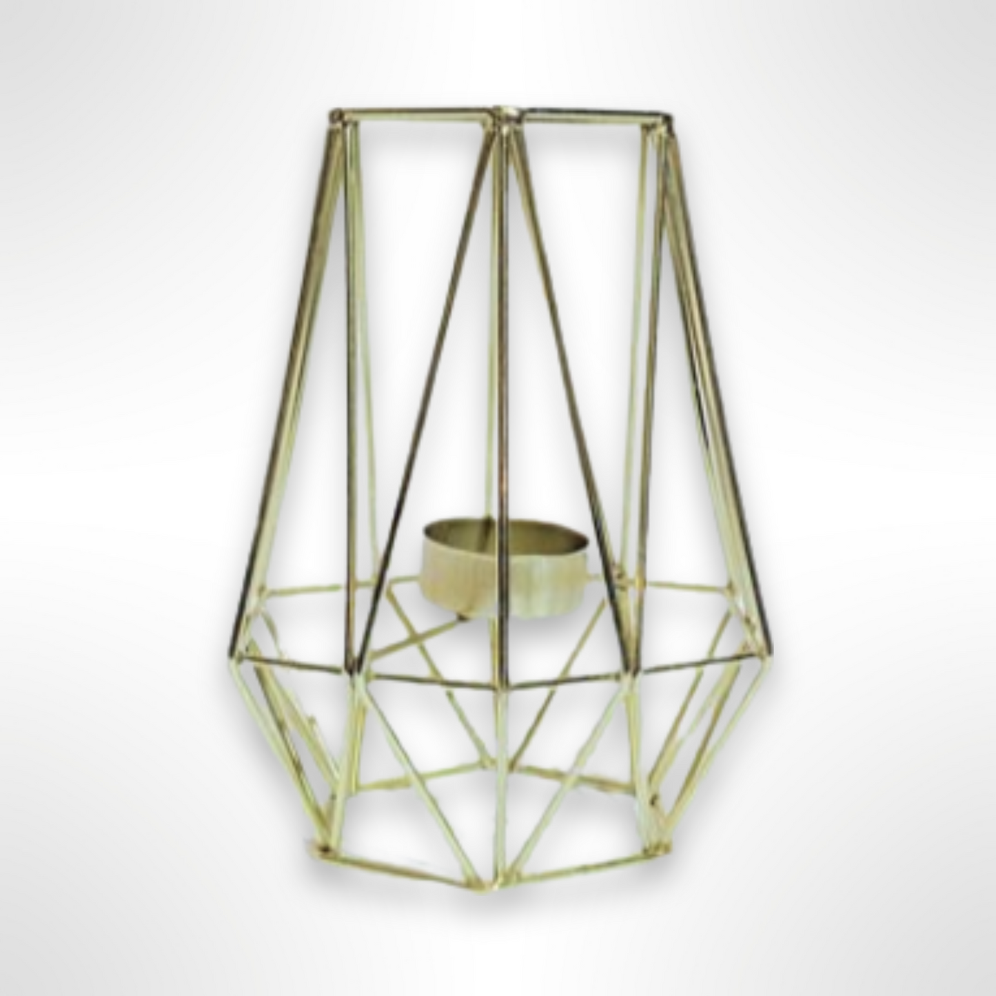 Mini Gold Hexagon Geo Lantern