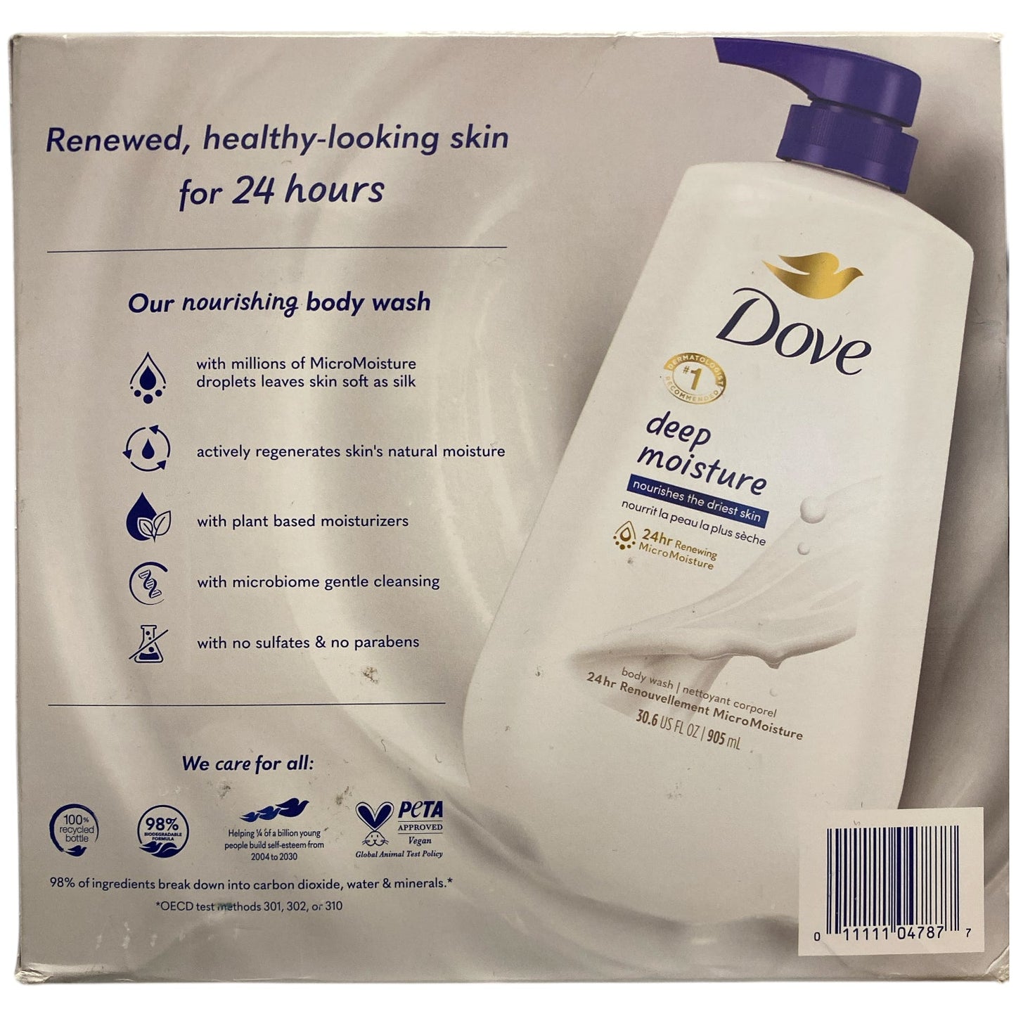 Dove Deep Moisture Renewing Body Wash, 30.6 fl.oz, 2pk