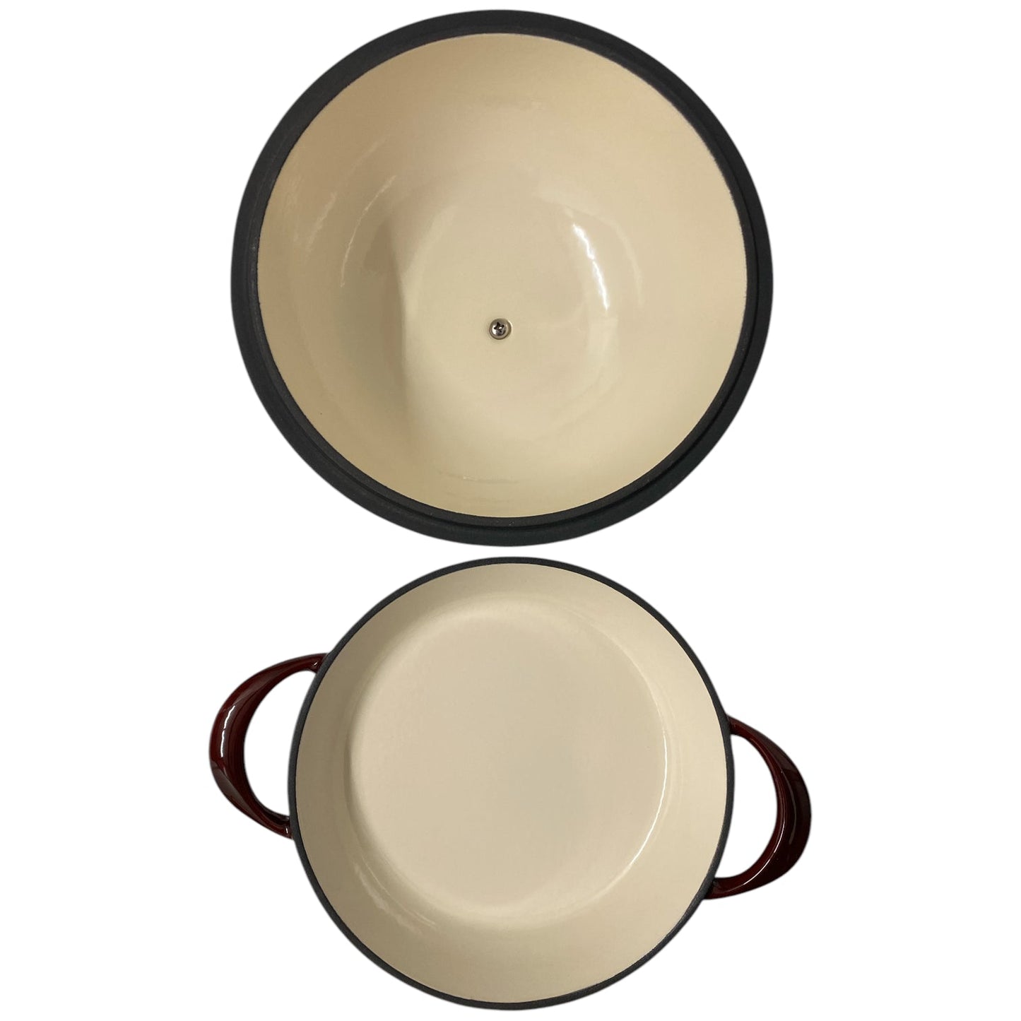 Tramontina 9.5" Enamel Cast Iron Bread Oven, Cranberry/Gold