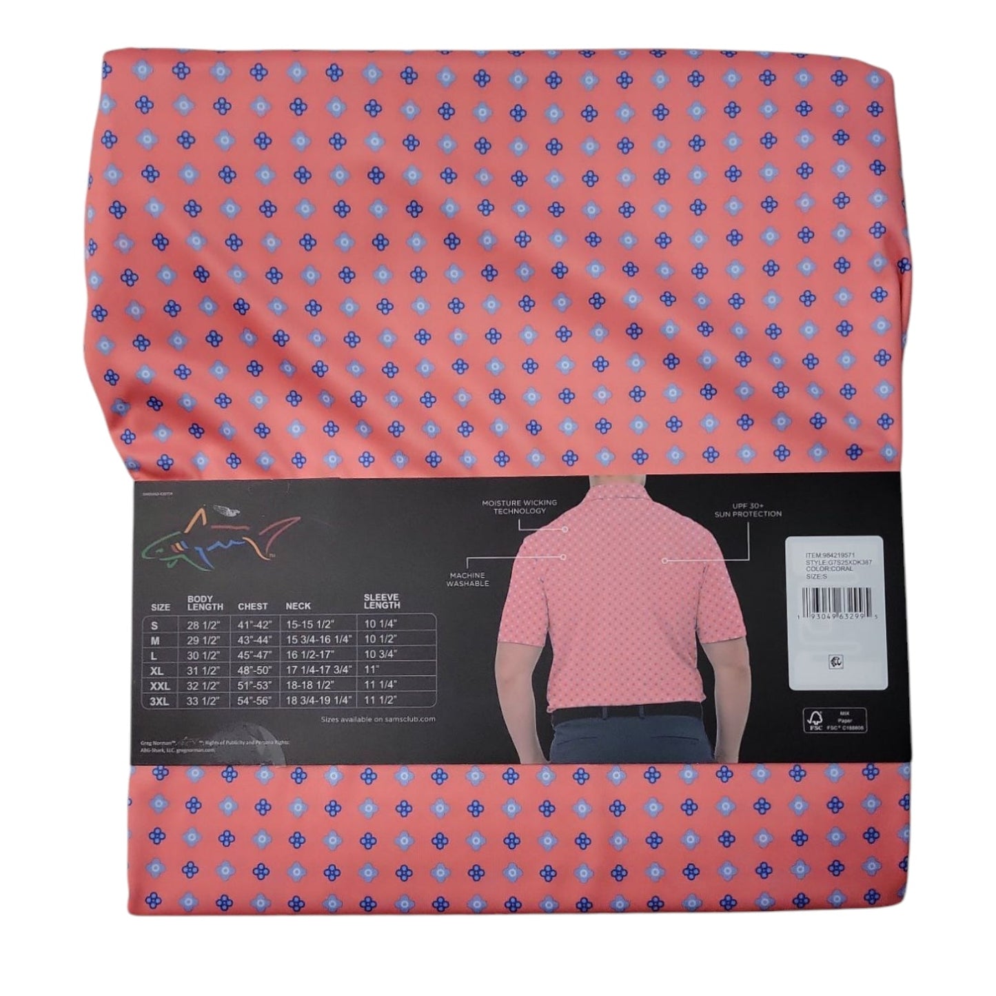 Greg Norman Men's Moisture Wicking Performance Golf Polo