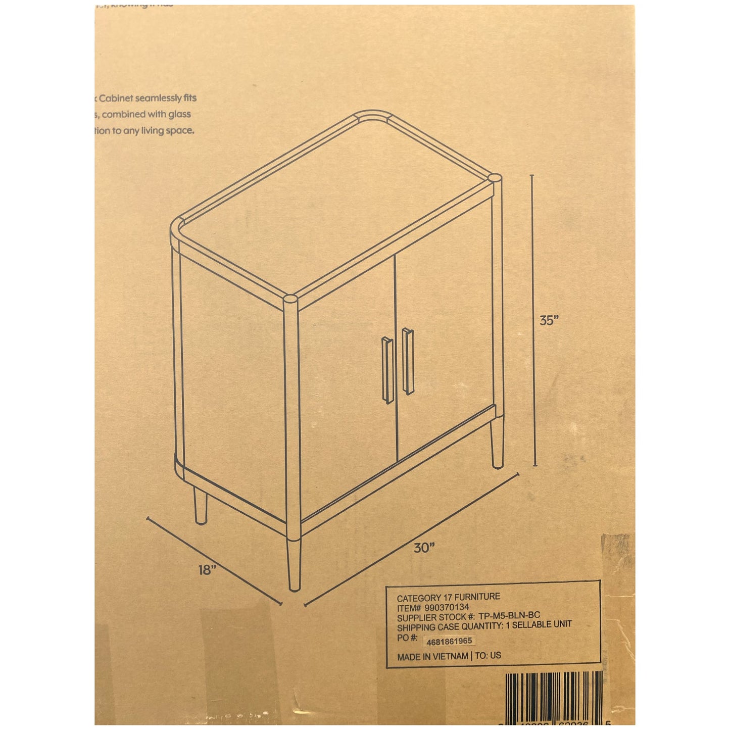 details by Becki Owens Charlotte Drink Cabinet, Natural