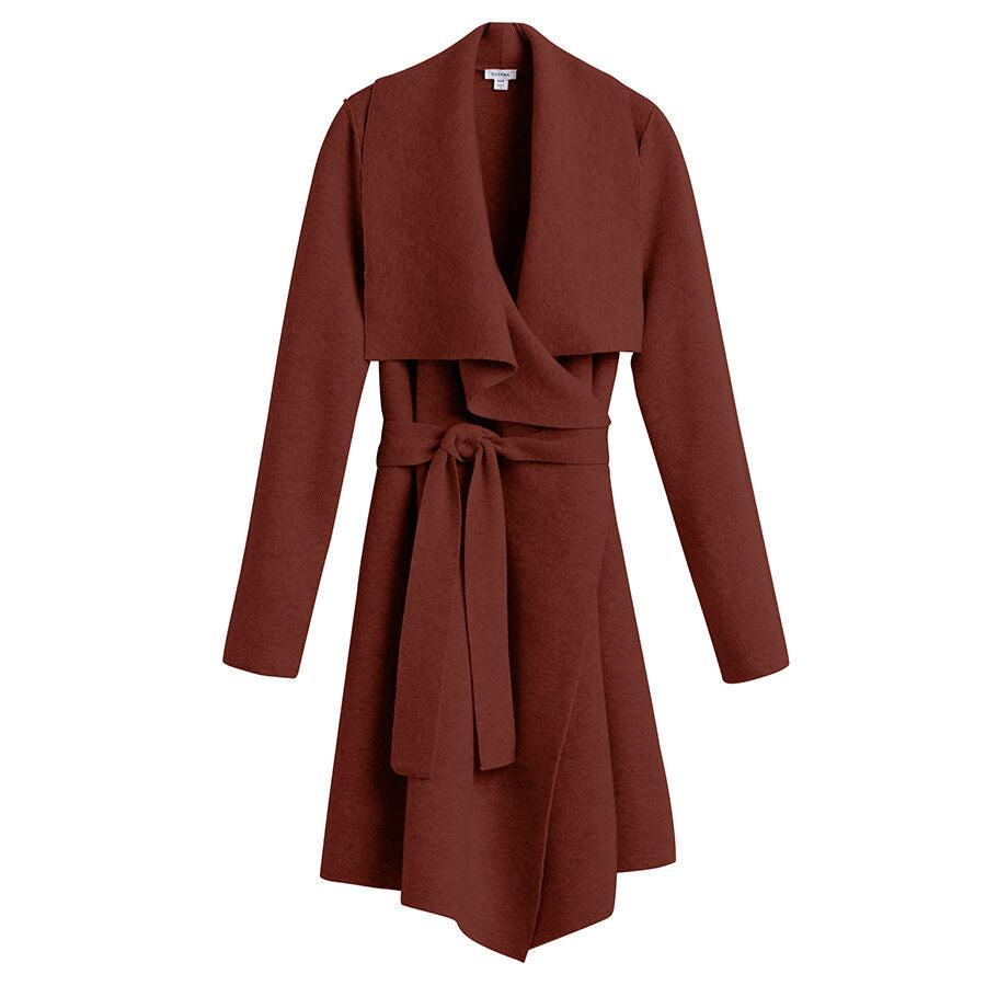 Wool Cashmere Short Wrap Coat (Earlier Version)