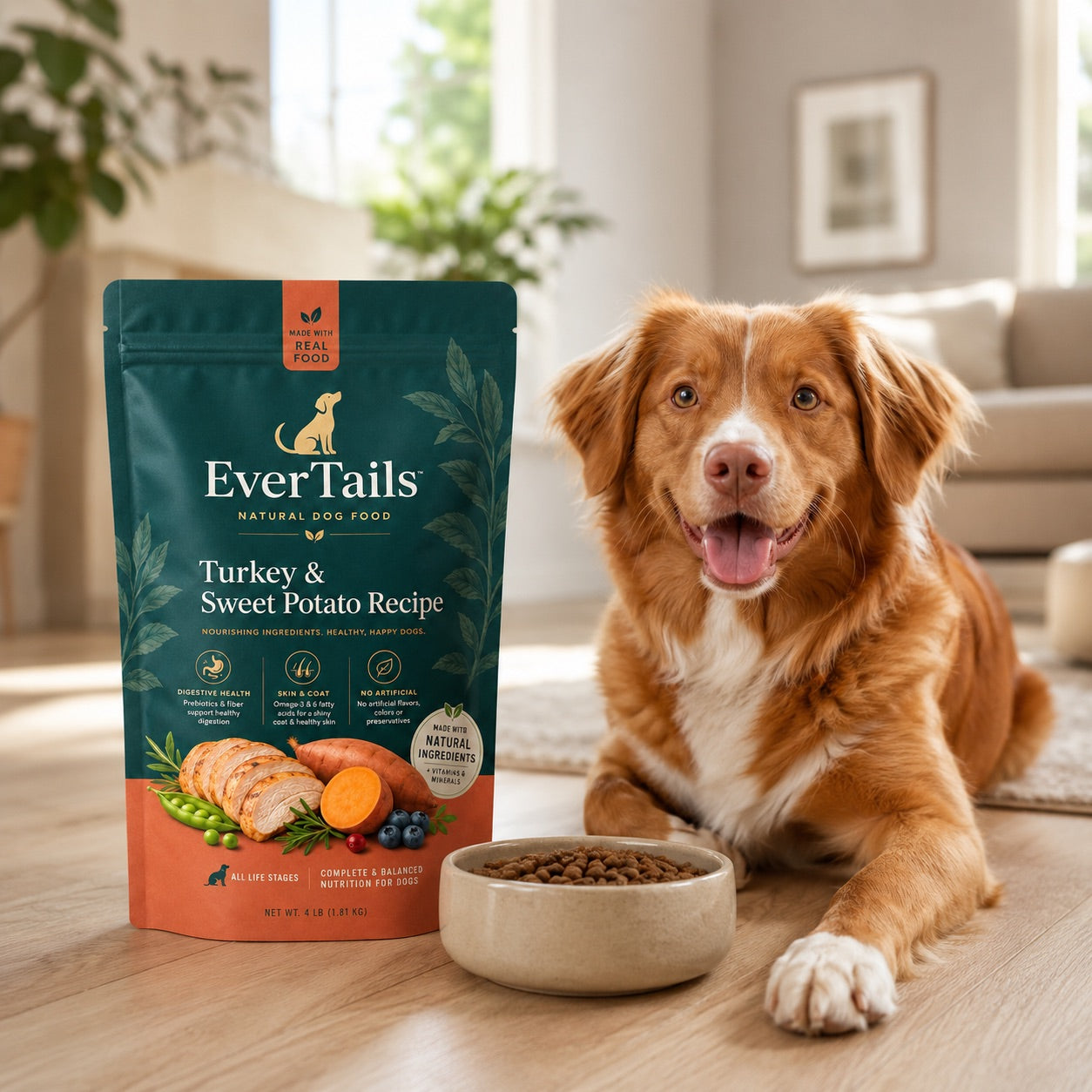 EverTails Turkey & Sweet Potato Natural Dog Food