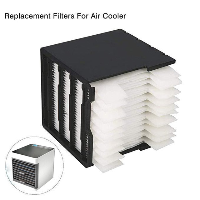 Mini portable Air Conditioner USB Personal Space Air Cooler Portable 7 Color LED Air Cooler room LCD Digital Display Desktop Fan