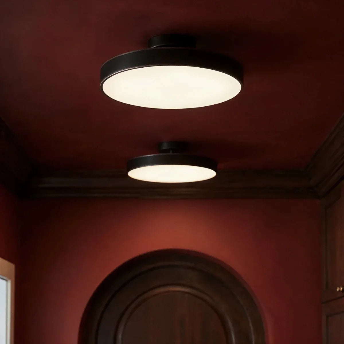 Modern Iron Flush Mount Ceiling Light LED Light With Wide Voltage Compatibility