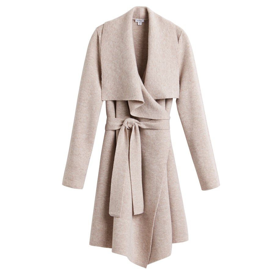 Wool Cashmere Short Wrap Coat (Earlier Version)