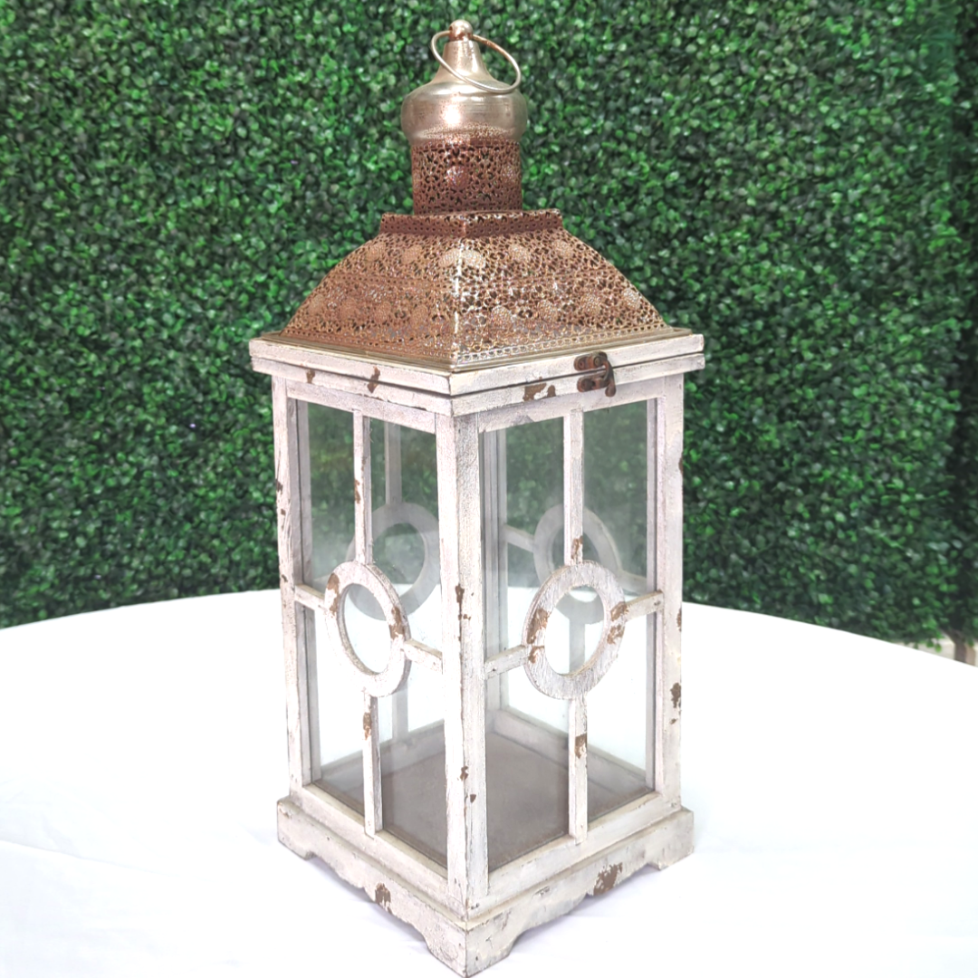 White Rustic Lantern