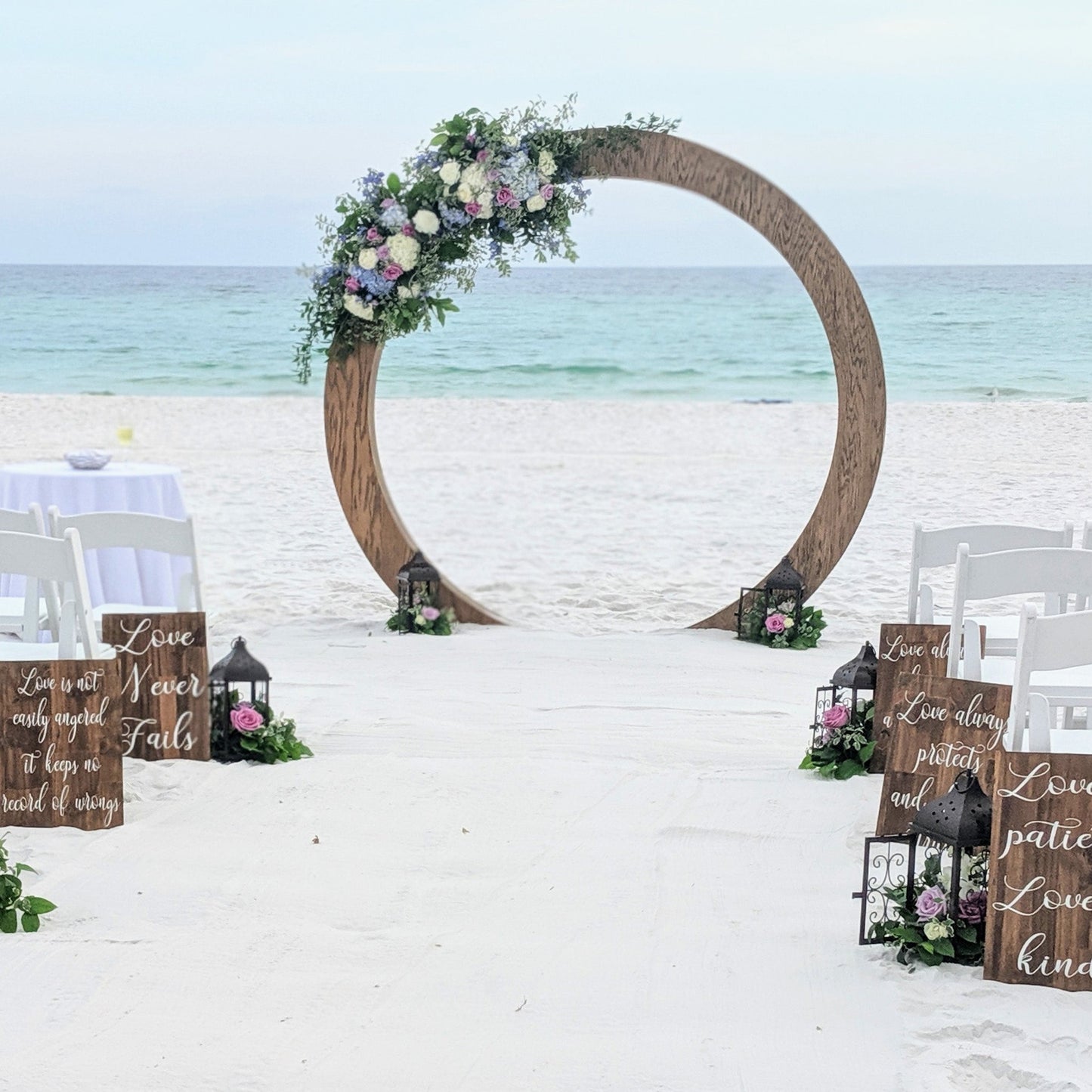 Wood Moon Gate Circle Arch
