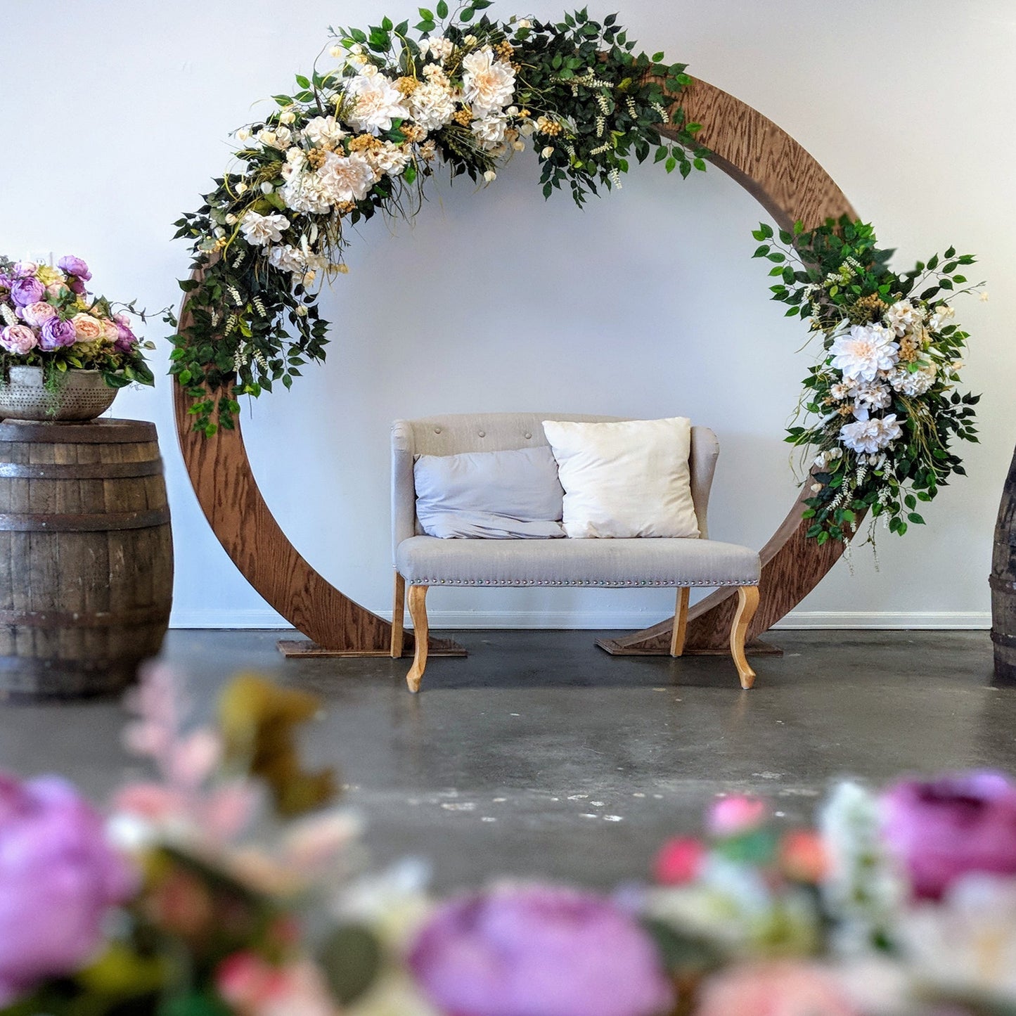 Wood Moon Gate Circle Arch