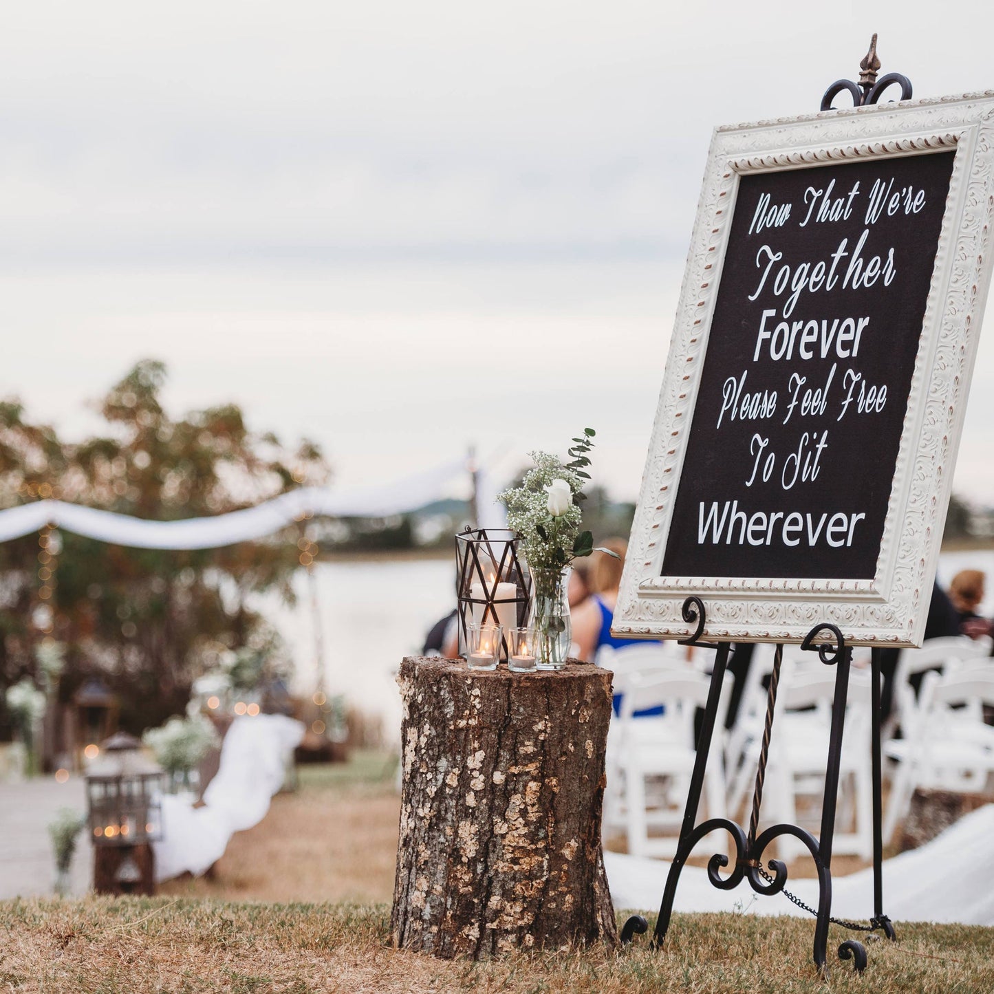 Woodland Log Stump Aisle Markers