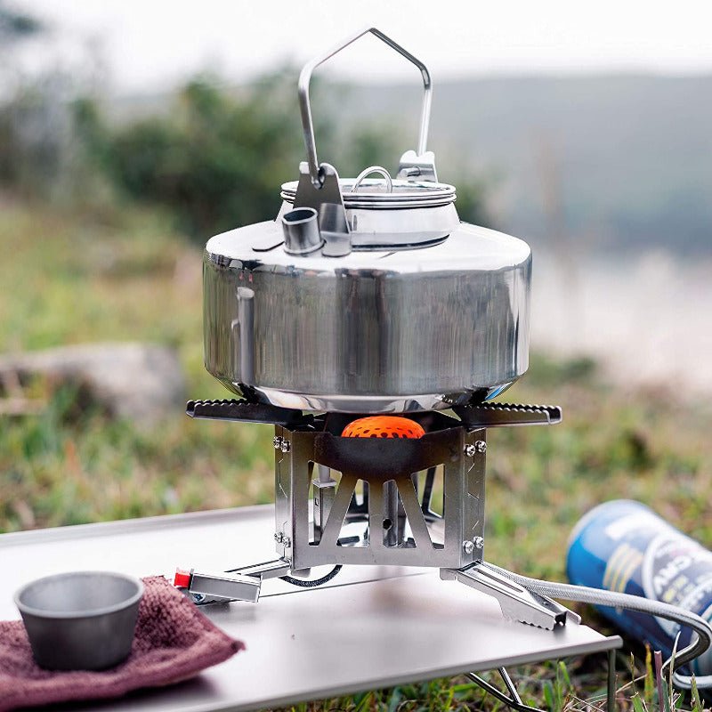 Wood Stove & Stainless Steel Pot Set