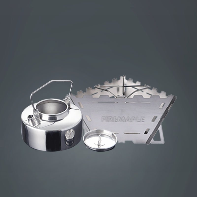 Wood Stove & Stainless Steel Pot Set