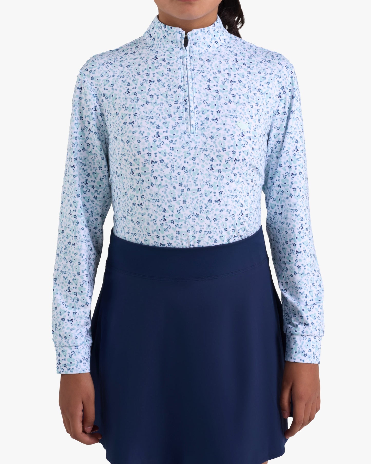 Youth Velocity Quarterzip - Mini Mood - Pale Blue