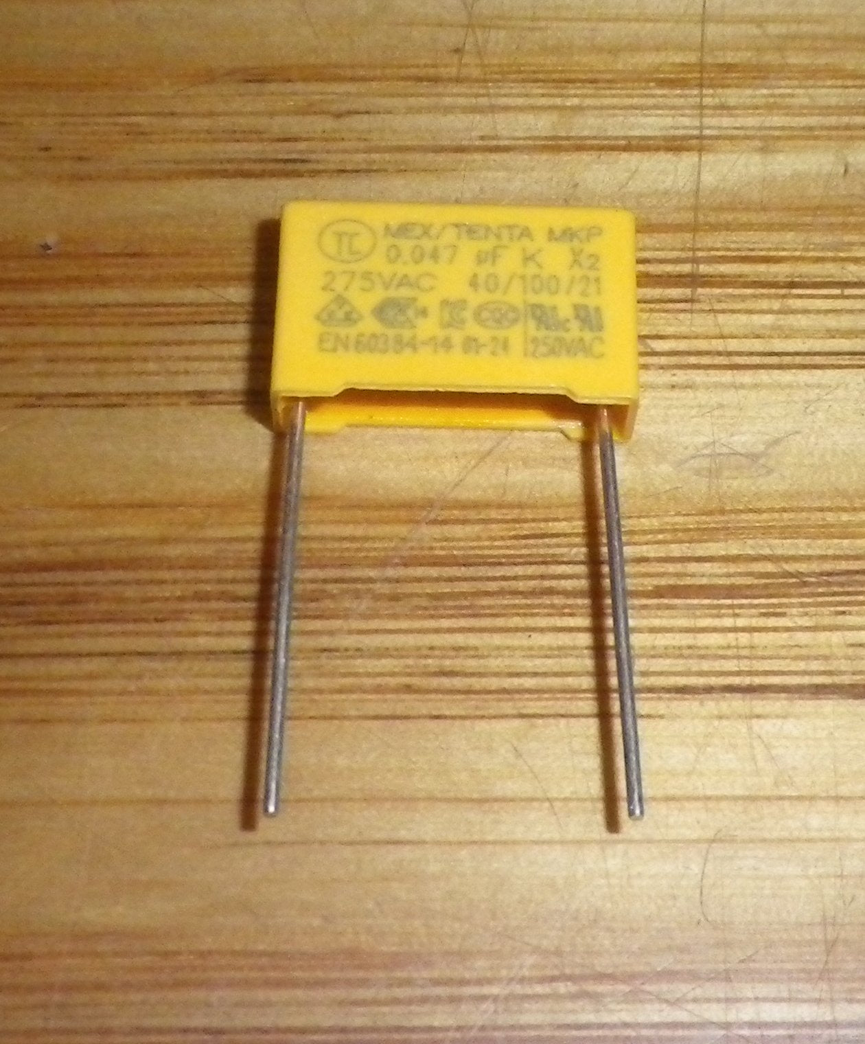 0.047uF 275VAC X2 Mains Suppression Capacitor - Part # .047MKPX2-275