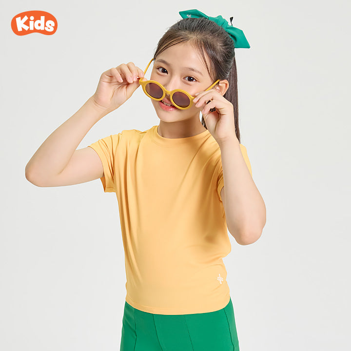 Ice feather Kids Back slit Short sleeve