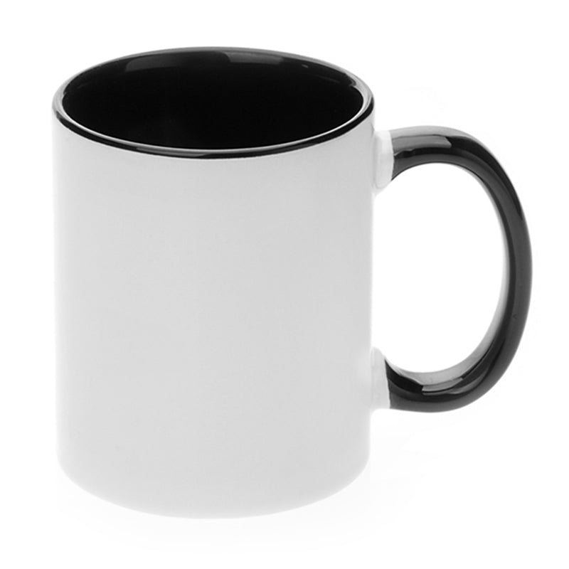 11oz Sublimation Mug inner/Handle-- Black