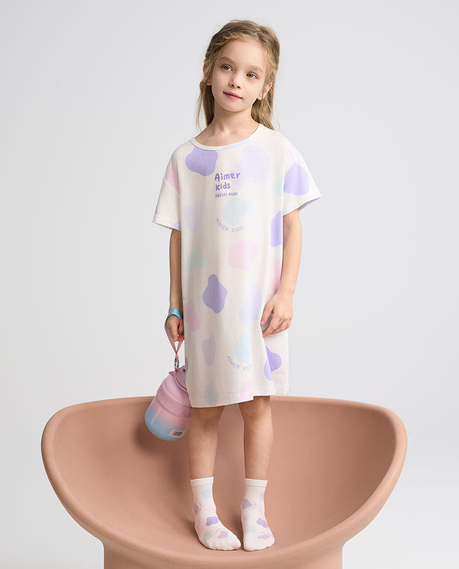 Aimer Kids Milk Fiber Collection Nightdress For Girls