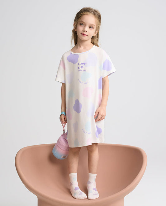 Aimer Kids Milk Fiber Collection Nightdress For Girls