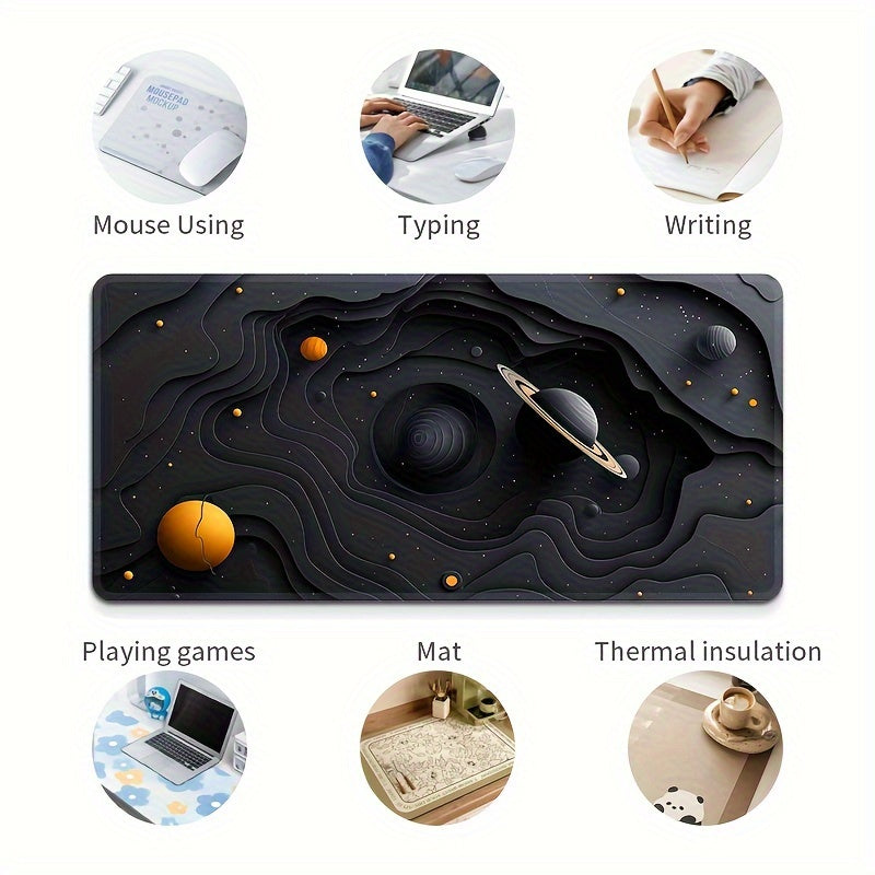 Galactic Space Planet Gaming Mouse Pad, Large TJR6L7P