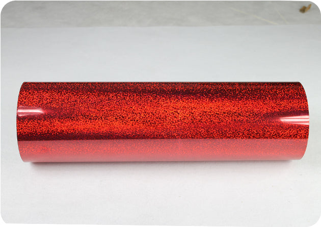 19.29inch Width PET Laser Heat Transfer Vinyl Red CDH-03 1Yard
