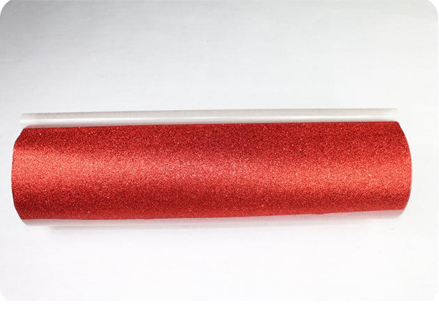 19.69inch Width Glitter Heat Transfer Vinyl Red CDG-03 1Yard