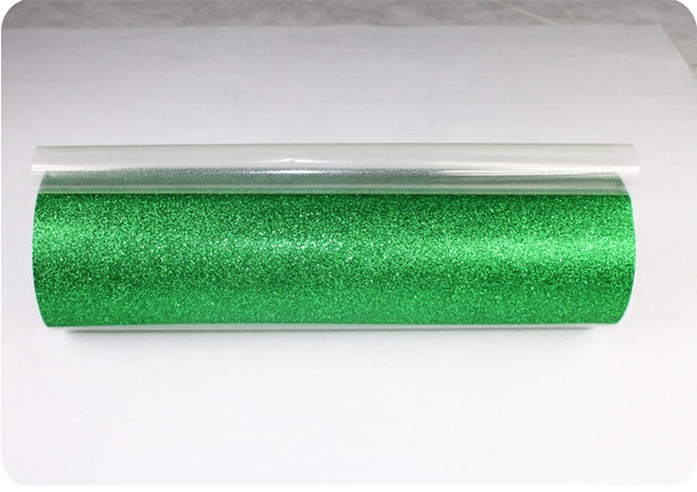 19.69inch Width Glitter Heat Transfer Vinyl Green CDG-19 1Yard