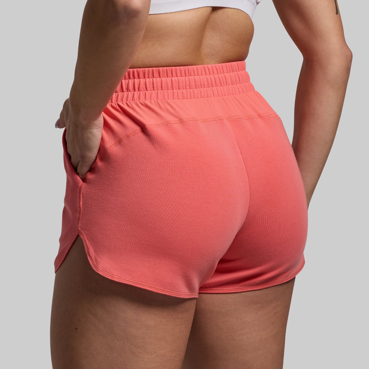 Lounge Lux Short Set (Hot Peach)