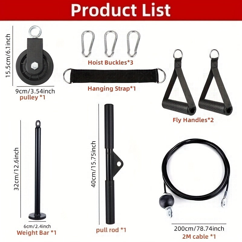 Tricep Exercise Set, Home Gym Pulley Equipment TJR1W8K