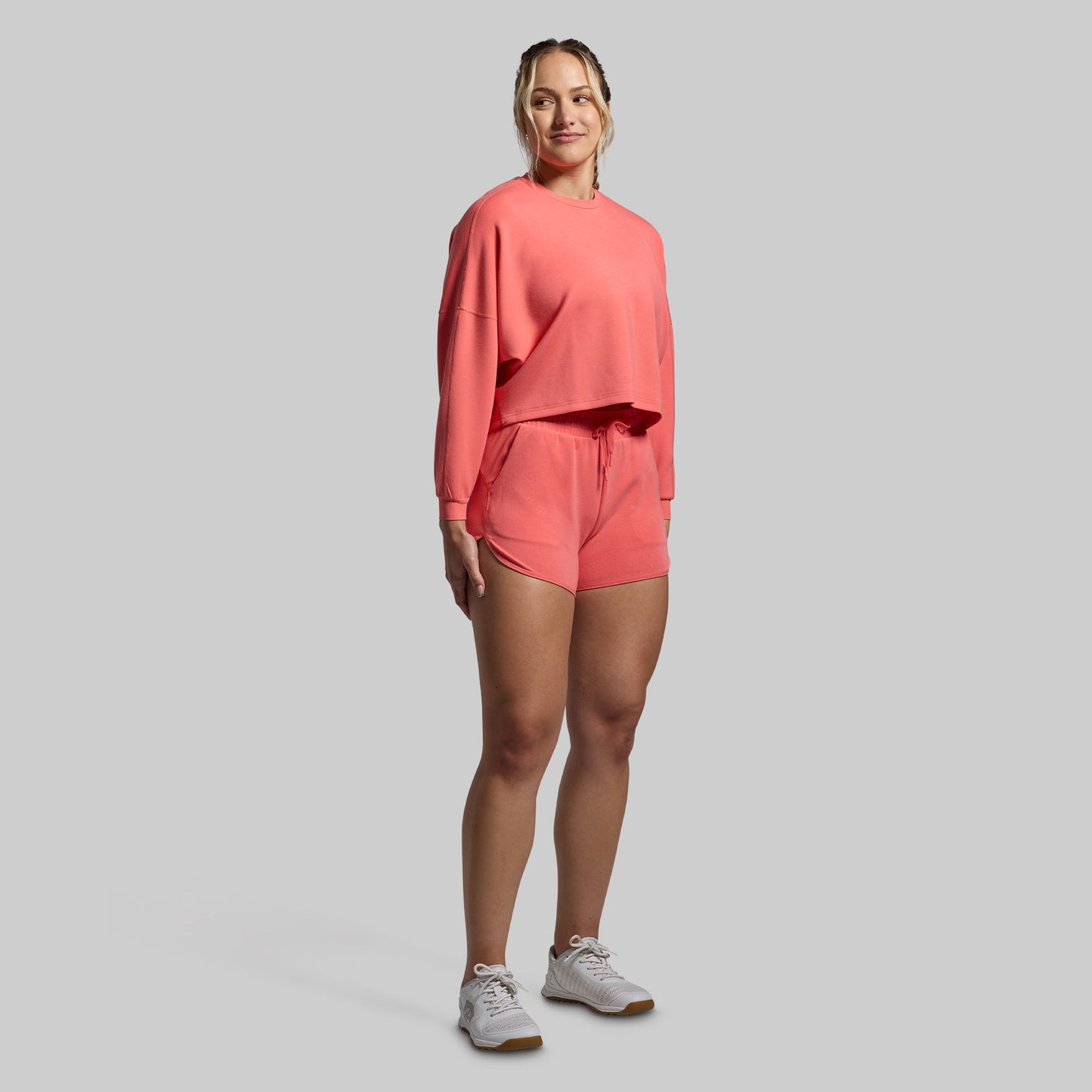 Lounge Lux Short Set (Hot Peach)