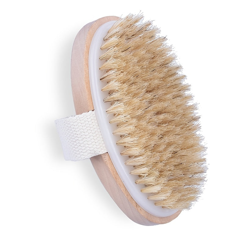 Natural Bristle Dry Brush for Exfoliation & Lymphatic Drainage - DIV0