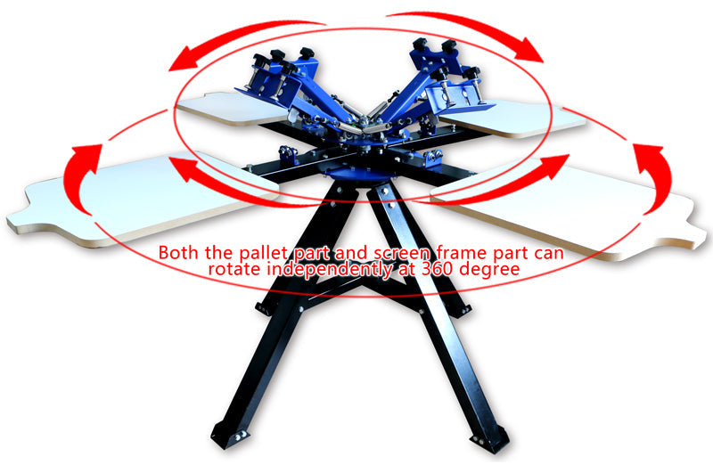 4 Color 4 Station Screen Printing Machine