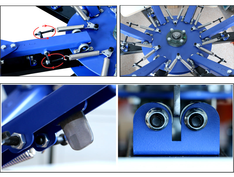 6 Color 6 Station Screen Printing Machine