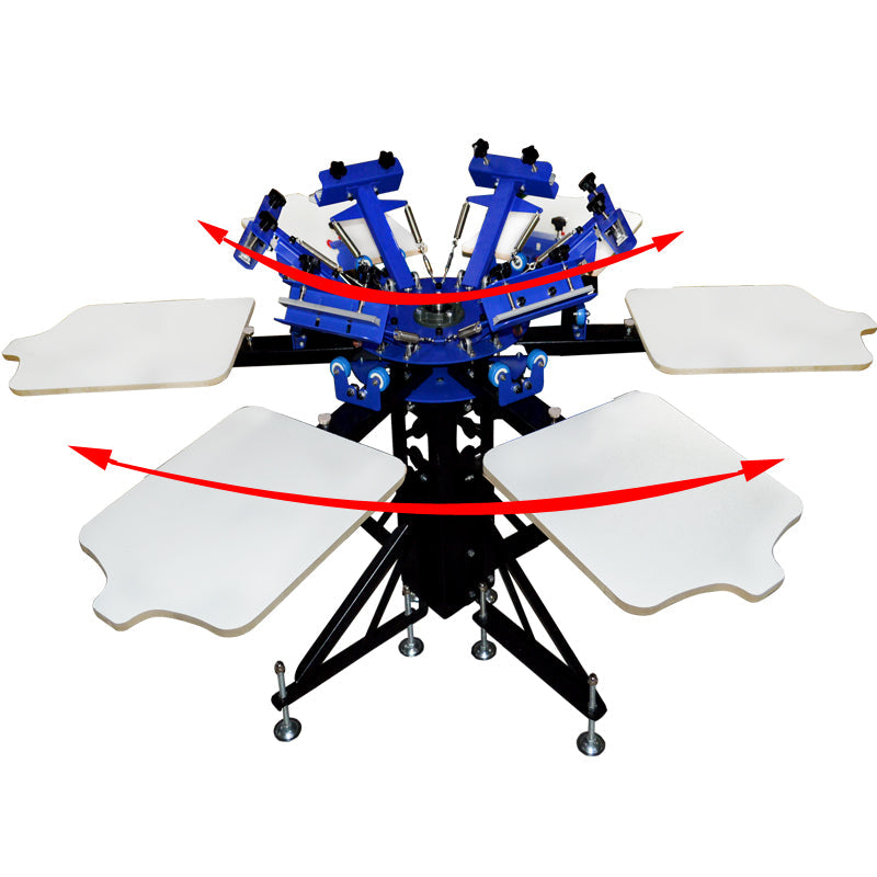 6 Color 6 Station Screen Printing Machine
