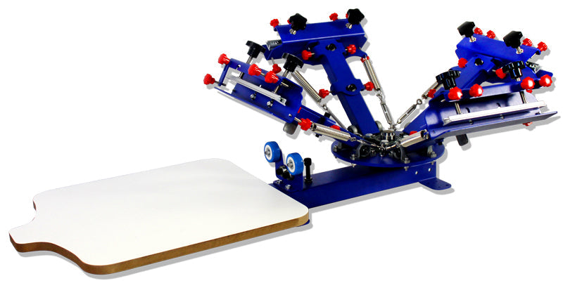 4 Color 1 Station Screen Printing Machine