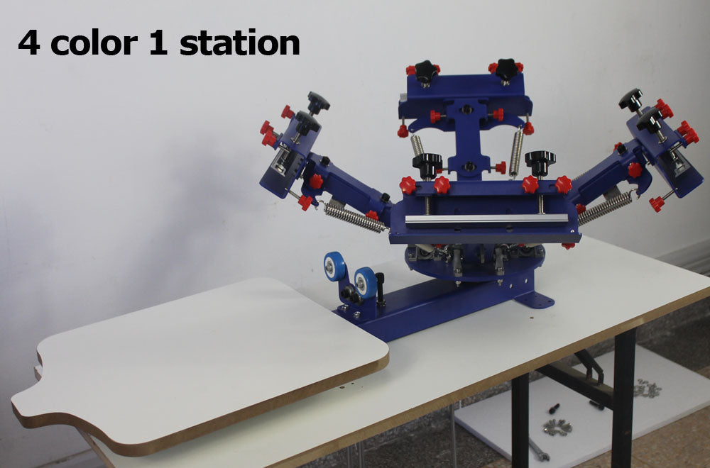 4 Color 1 Station Screen Printing Machine