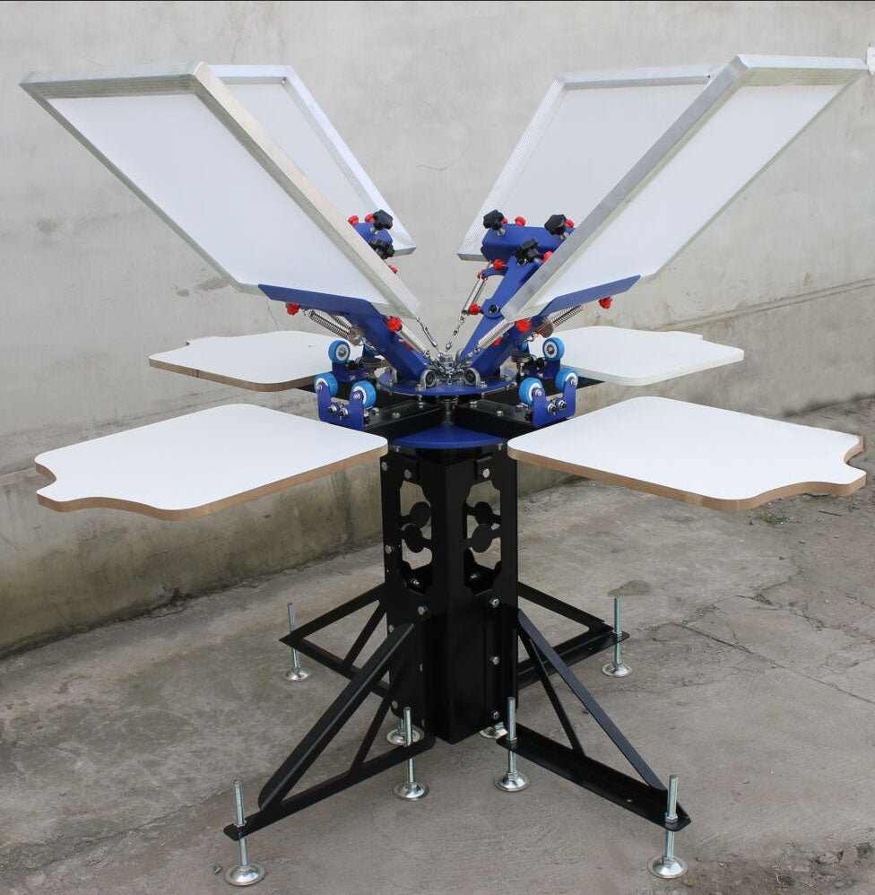 4 Color 4 Station Screen Printing Machine
