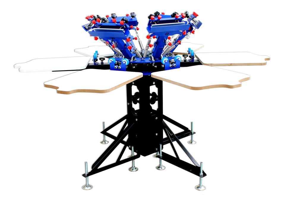 6 Color 6 Station Screen Printing Machine