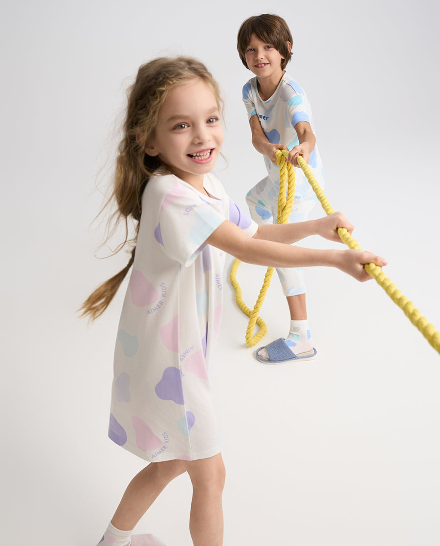 Aimer Kids Milk Fiber Collection Nightdress For Girls