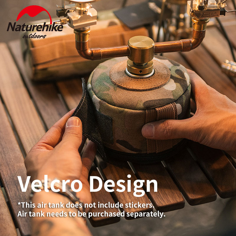 Naturehike Camouflage Air Tank Cover Ultralight Gas Butane Tank Protect Cover for 230g 250g 450g Tissue Box Outdoor Accessories Tool Camouflage Color