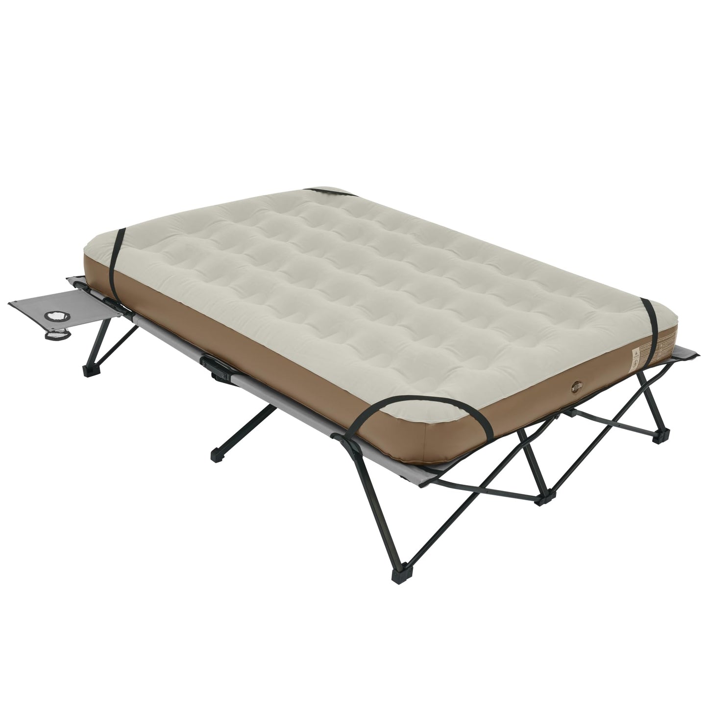 Naturehike Cot Frame & Air Mattress Portable Lightweight 2 Person Folding Camping Cot With Camping Air Mattress Built-in Side Table Camping Bed For Adults