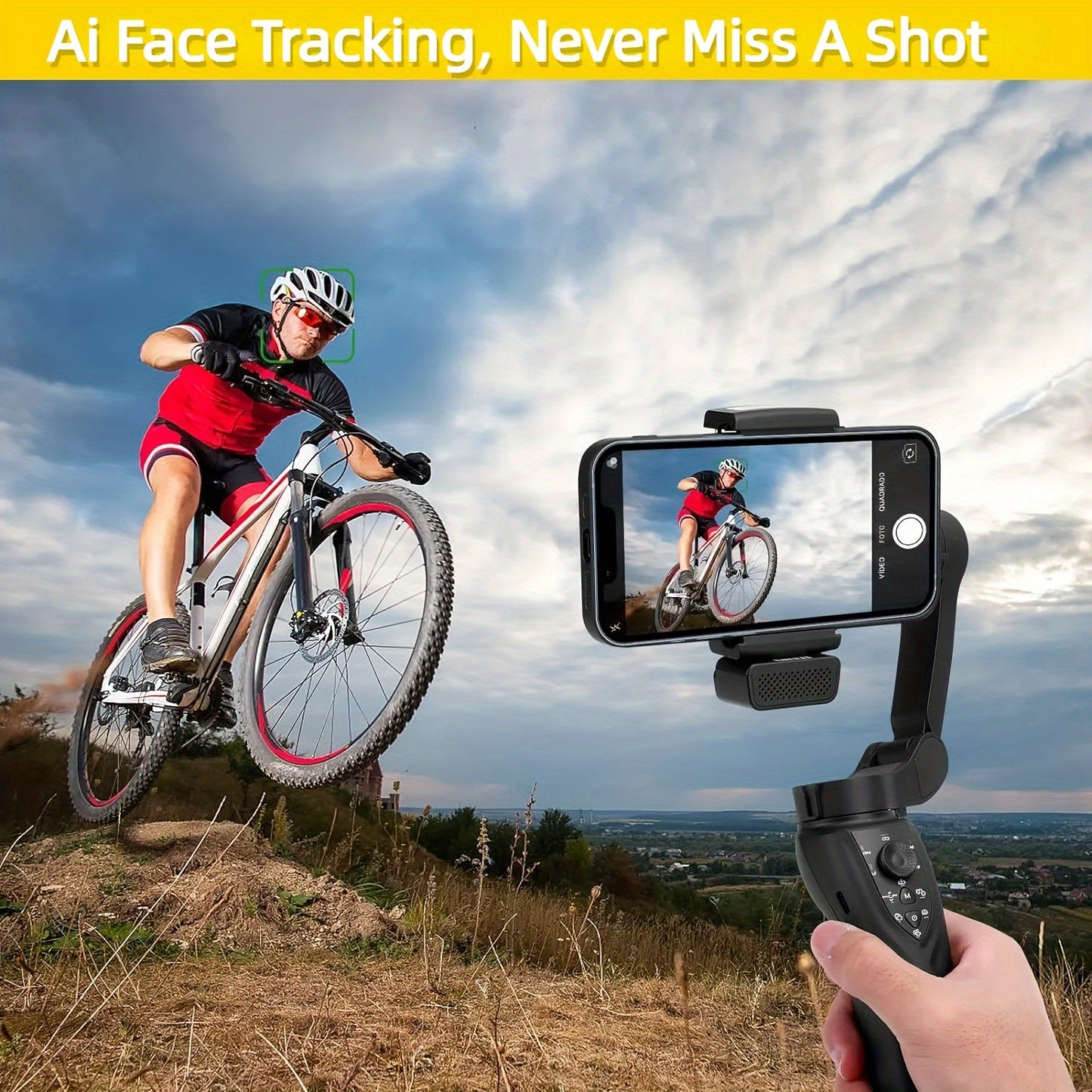 Magnetic AI Stabilizer with Face Tracking- HMT17YY