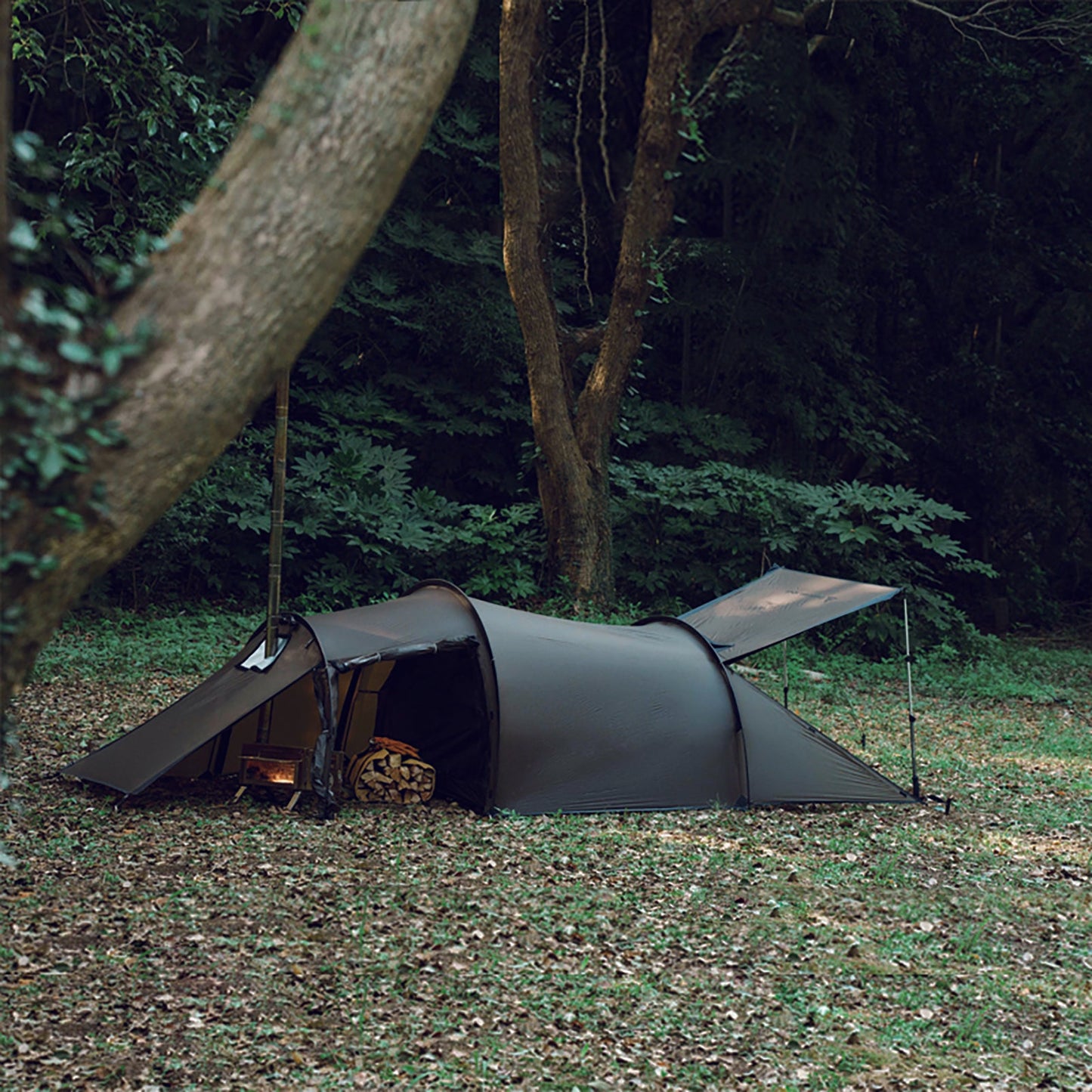 Tunnel Tent 1-2 Person Double Layers Waterproof Backpacking Tents with 2 Doors & Stove Jack 4 Seasons Tents with Portable Carry Bag