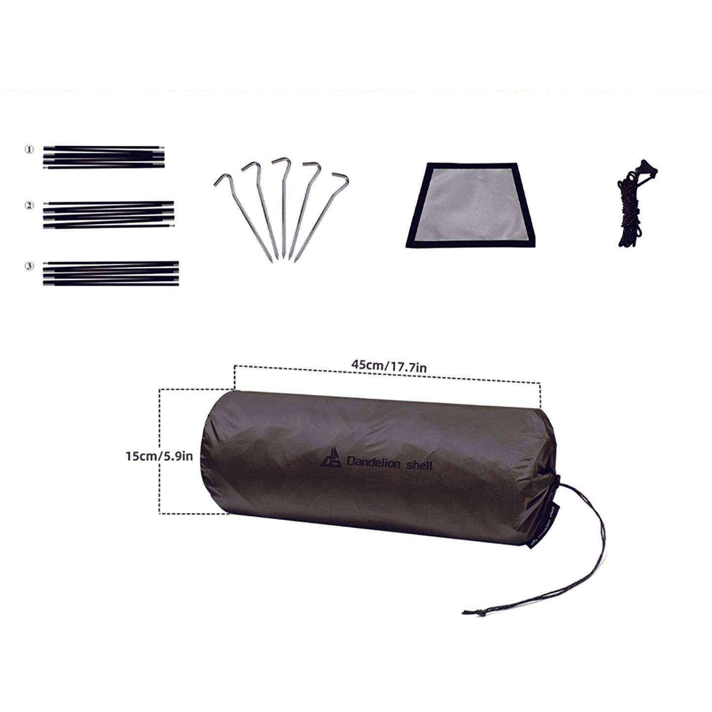 Tunnel Tent 1-2 Person Double Layers Waterproof Backpacking Tents with 2 Doors & Stove Jack 4 Seasons Tents with Portable Carry Bag