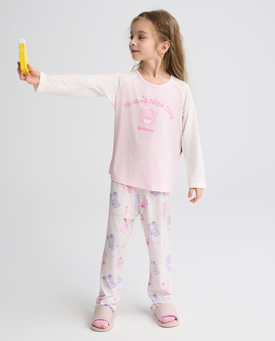Aimer Kids Long-sleeved Homewear Set For Girls